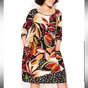 Avenue Darnell Dress - fall leaves​​​​​​​